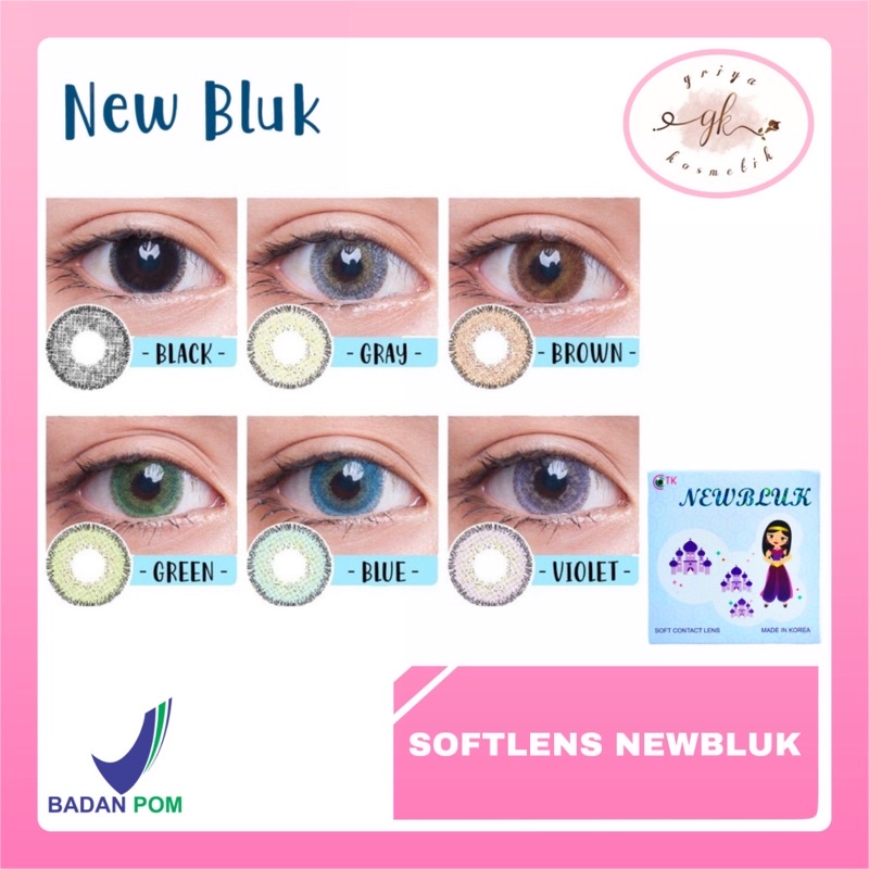 ✨GRIYA✨ Softlens Newbluk Normal Diameter 15 Soflens Soflen Soflens Murah Kontak Lensa Lenscase