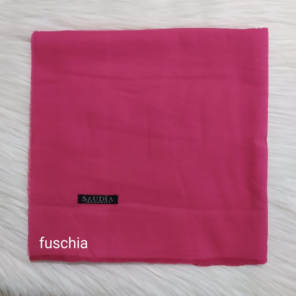 TERMURAH SAUDIA / Segiempat ORIGINAL SAUDI/ JILBAB RAWIS /JILBAB KATUN/jilbab murah-Fuschia