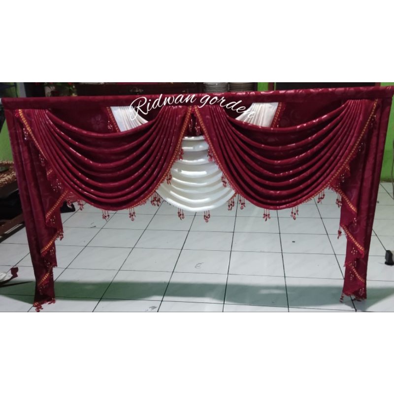 Gorden Poni Gelombang Mewah | Tirai Hordeng Jendela Minimalis Murah Dekorasi Rumah