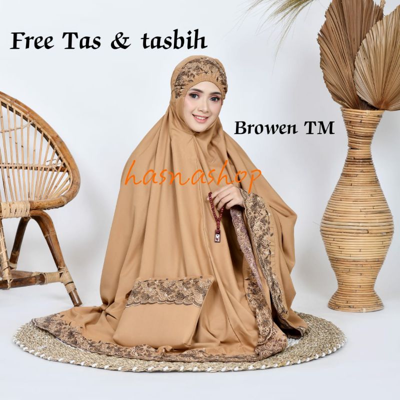 Mukena Dewasa Khadijah Premium murah  terbaru/ Floraleena / Size Jumbo / Grosir