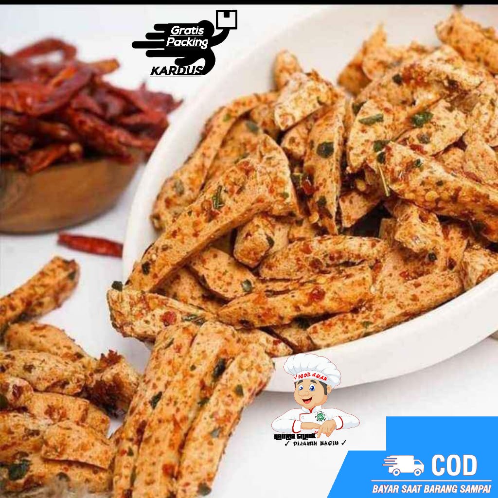 500g Basreng Stik PEDAS jajanan jadul | makanan ringan - basreng pedas - snack kiloan - basreng-B,STK PDS DAUN JERUK