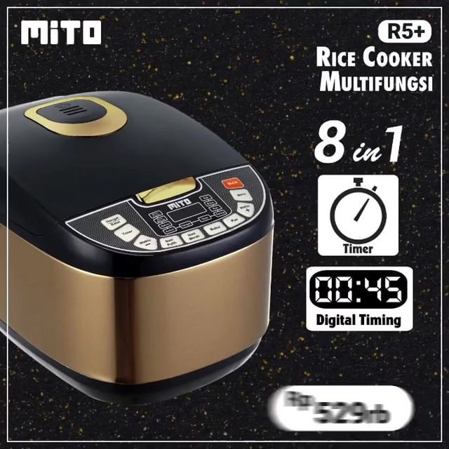 Rice cooker maggiccom digital Mito R5 R 5 plus Kapasitas 2 Liter 8 in 1 original garansi resmi