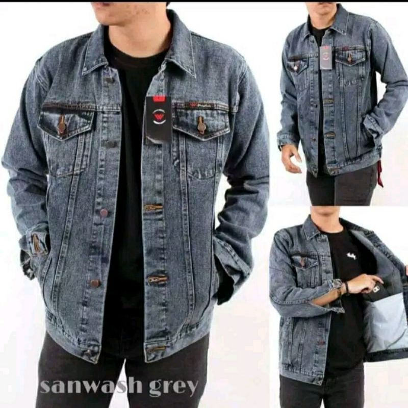 Jaket Jeans Sobek Pria /Jaket Denim Sobek /Jaket Levis Pria