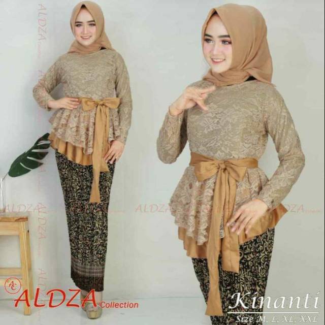 Set Kebaya brokat pita kinanti 1 /kebaya modren/kebaya muslim/kebaya wisuda