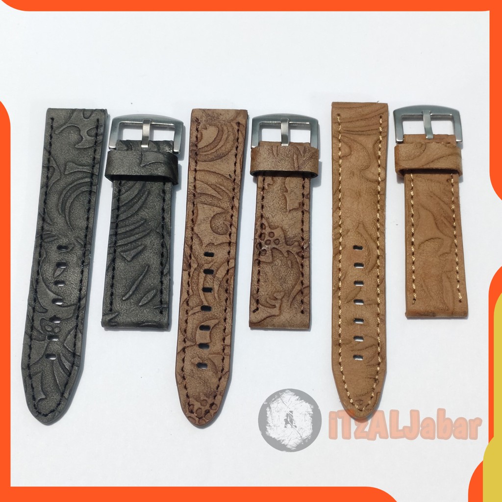 Tali jam tangan kulit leather strap Tali jam kulit 22mm 24mm KSHMM