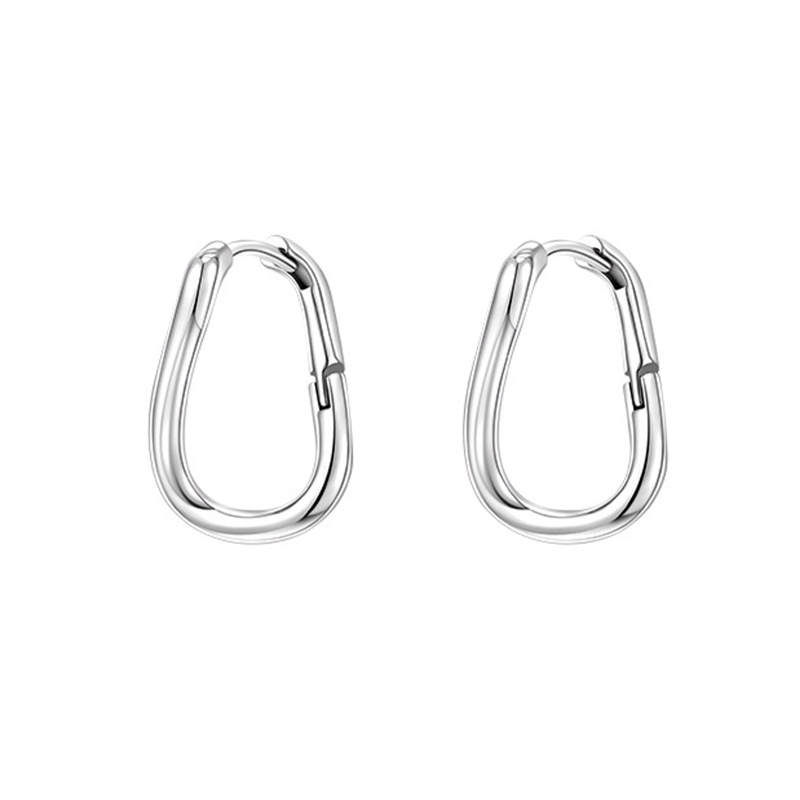 Anting Stud 925 Sterling Silver Bentuk Geometris Gaya Korea Untuk Wanita