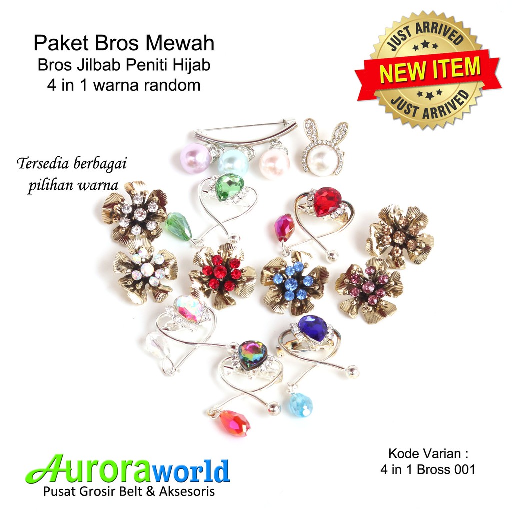 AURORA WORLD PAKET BROS JILBAB PENITI HIJAB MEWAH MODEL TERBARU 1 SET 4