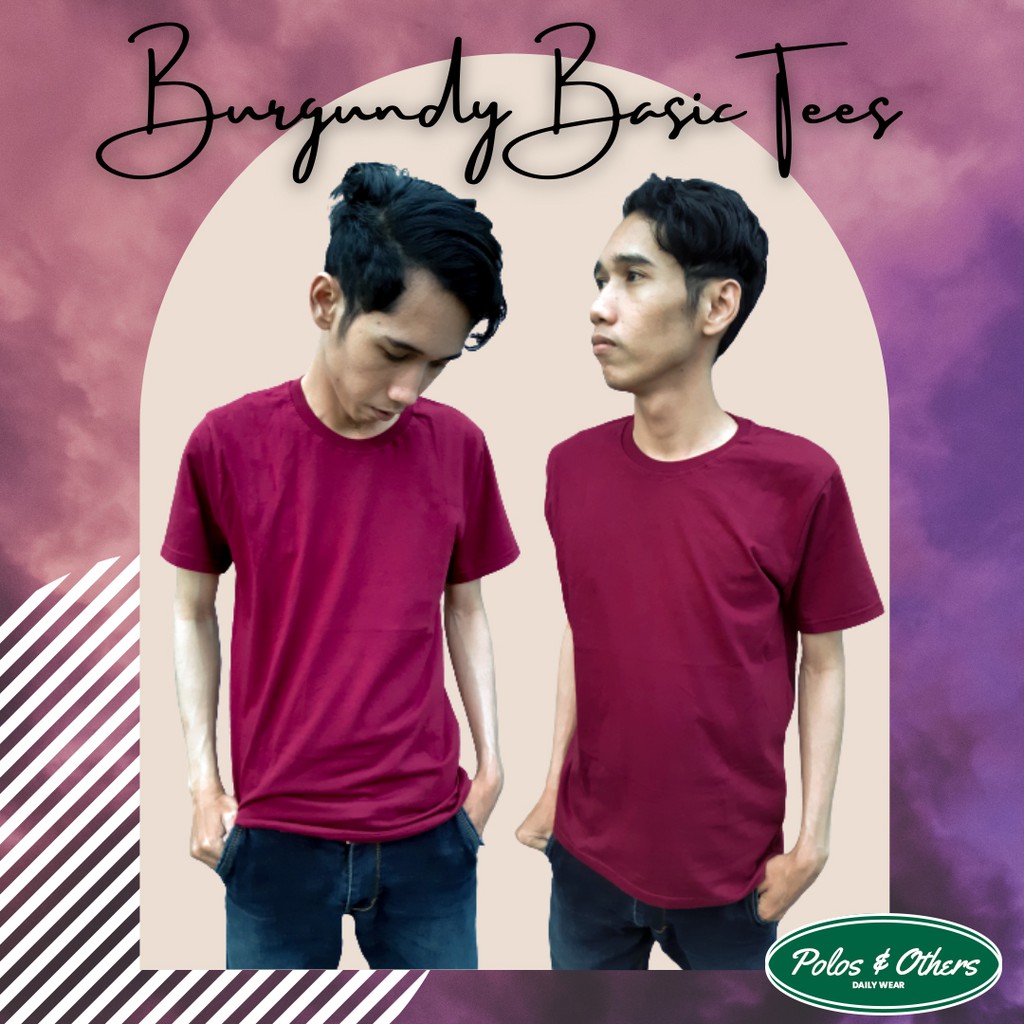 Baju Polos Cotton Combed 30s, Kaos Cotton Combed 30s, Kaos Combed 30s, Baju Kaos Polos, Burgundy
