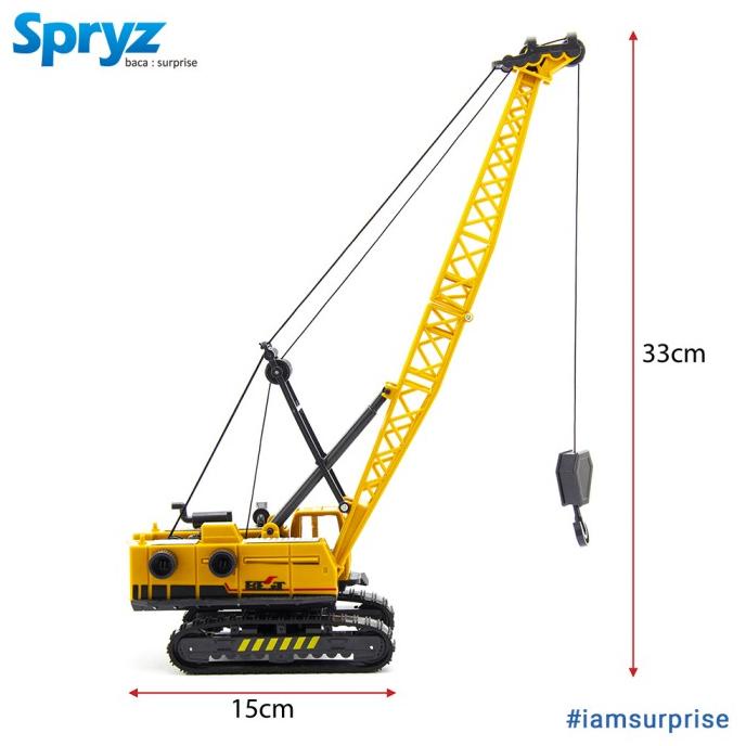 Spryz Construx 1:55 Crane Mainan Miniatur