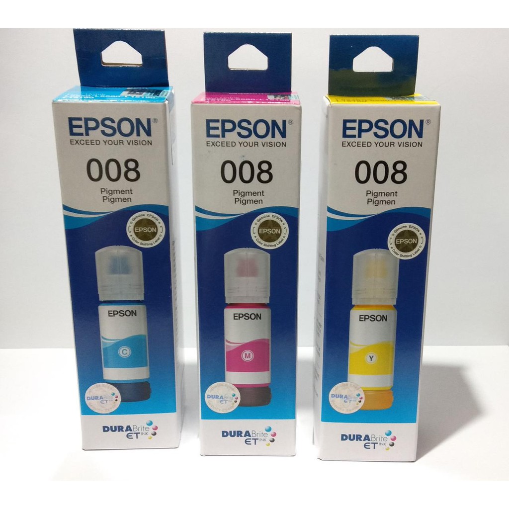 TINTA BOTOL EPSON 008 CYAN MAGENTA YELLOW