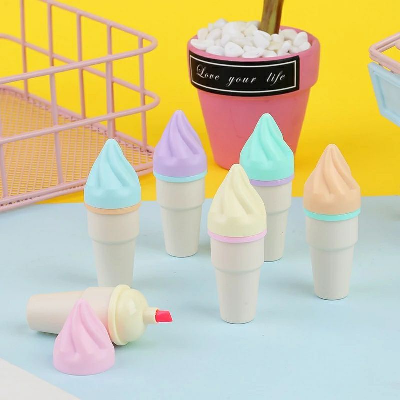 

GAEKOPEDIA || 6 WARNA HIGHLIGHTER ICE CREAM CONE STABILO ES KRIM