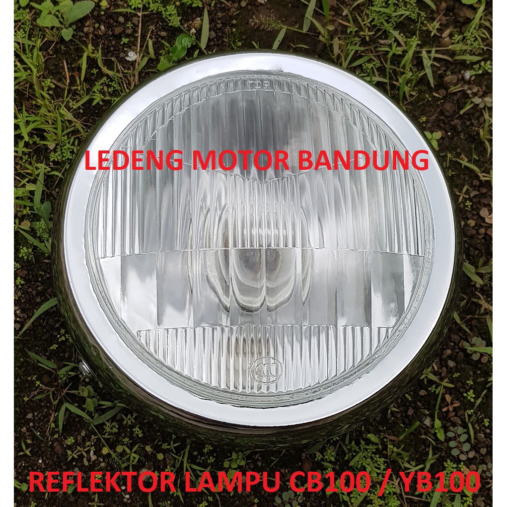 Reflektor Cb100 Yb100 Casing Besi Headlamp Lampu Motor Bulat Cb Yb