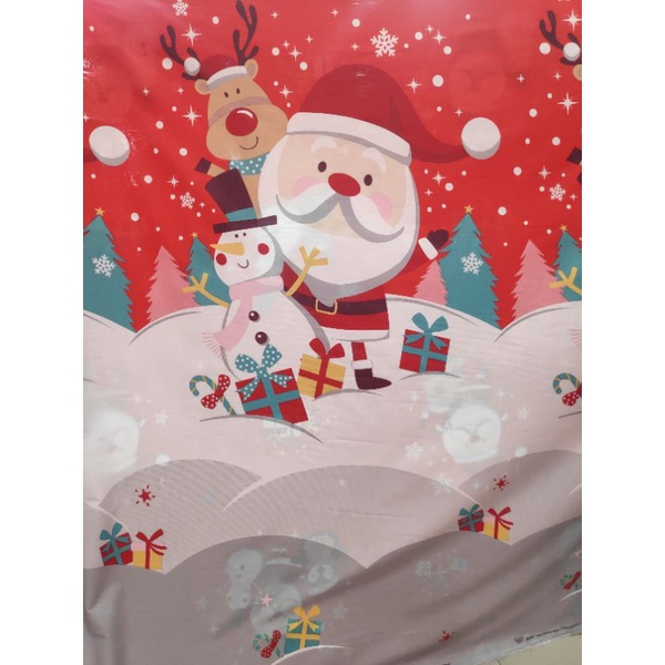 Kain Katun Motif Natal Christmas Lucu Lebar 240