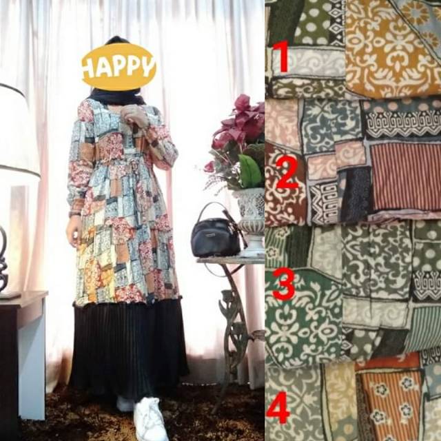 Baju gamis plisket