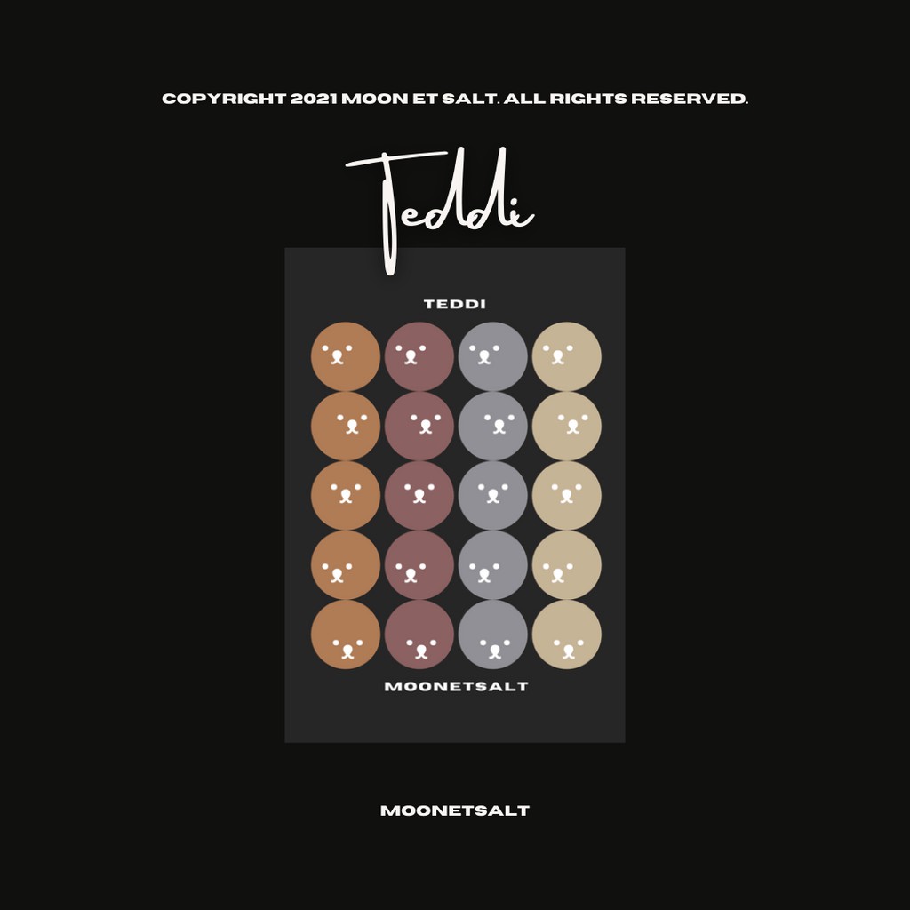 

MOON ET SALT | Teddi The Bear Deco Sticker