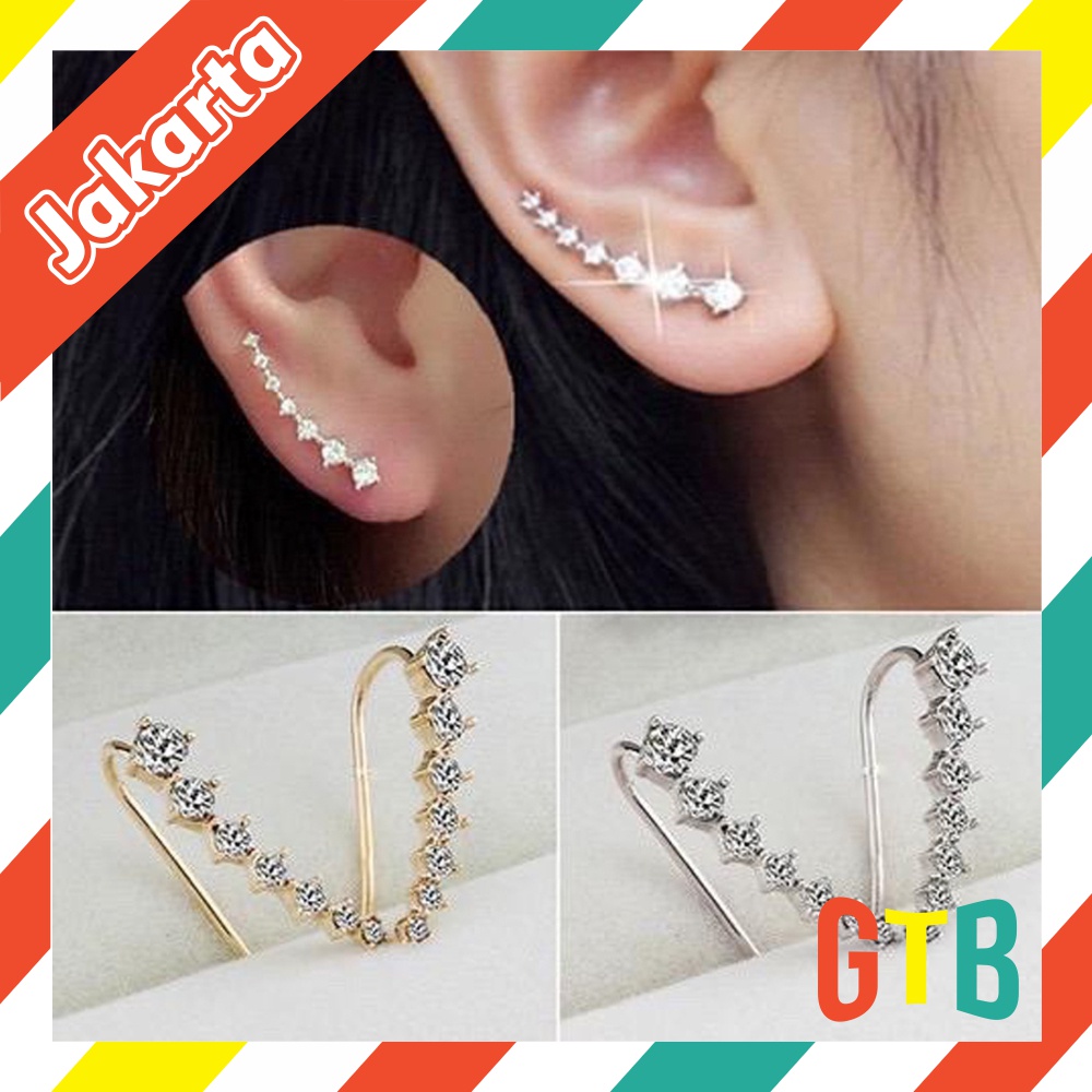 ❤️GTB❤️ Anting Garis FA07 Comet Berlian Fashion Wanita Korea Aksesoris Murah A060