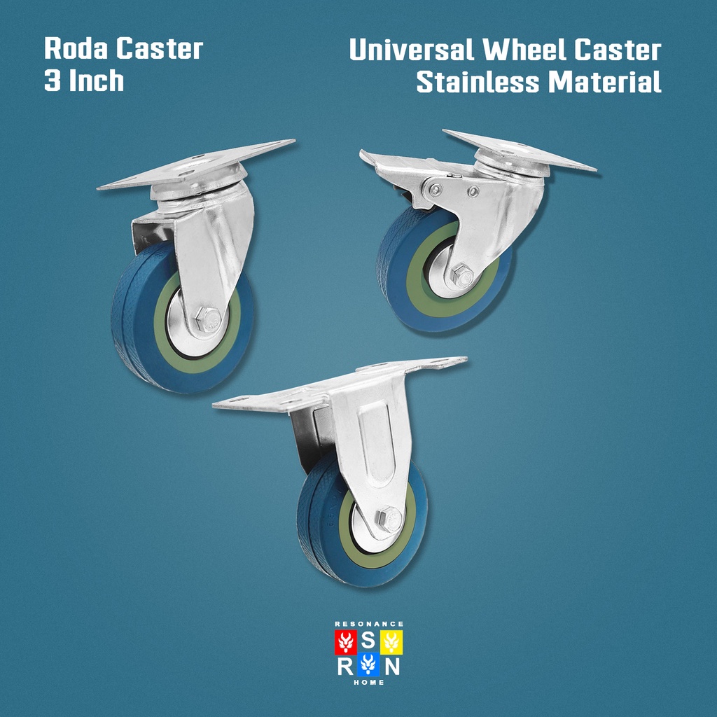 Roda Caster Universal 3 Inch / Universal Wheel Caster Resonance Home