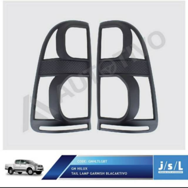 Garnish lampu belakang Grand Hilux/ tail lamp garnish Hitam &amp; Chrome jsl