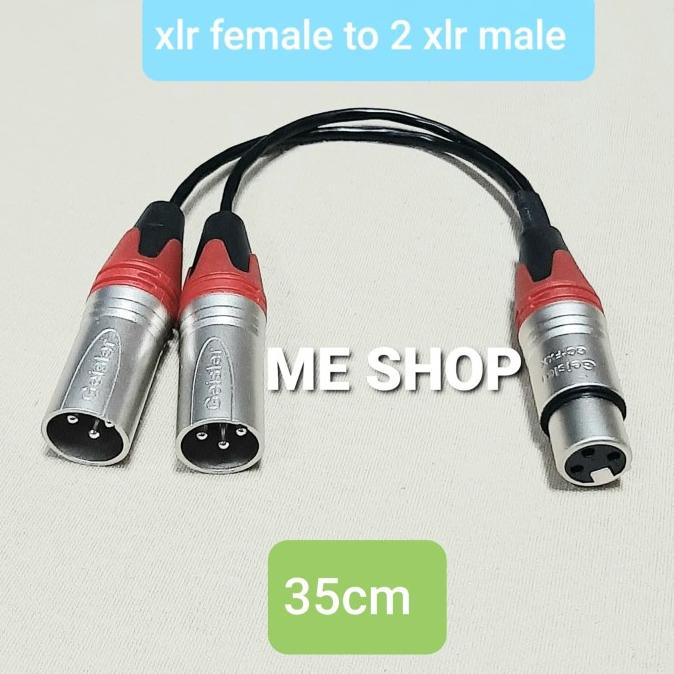 Kabel Cabang Xlr Female To 2 Xlr Male Splitter Female To 2 Male Termurah