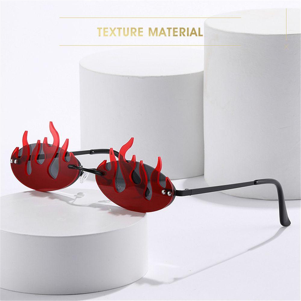 Lily Flame Kacamata Cosplay Eyewear Shades Rimless Sunglasses