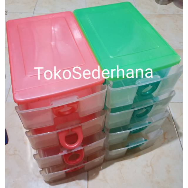 RAK SUSUN MINI 4 TINGKAT / CONTAINER SUSUN MINI / CABINET PLASTIK