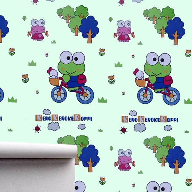 Wallpaper dinding 3d kamar tidur / Wallpaper dinding kamar tidur anak wallpaper stiker dinding rumah Motif Kartun Lucu Ukuran 45Cm X 10M Gh167-GH121