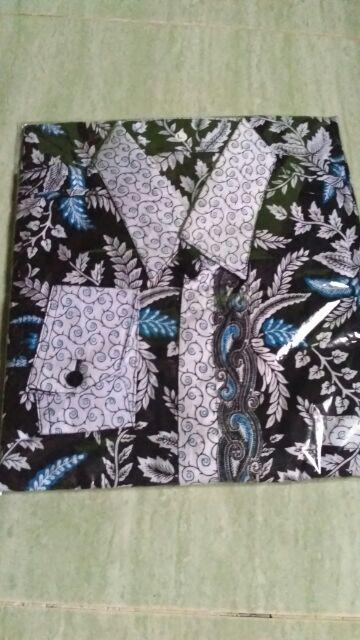 Asifa Batik Hrb026 Kenongo Kemeja Tosca Pendek Pekalongan Padi M L Xl Sogan Tulis Halus Kemeja Batik