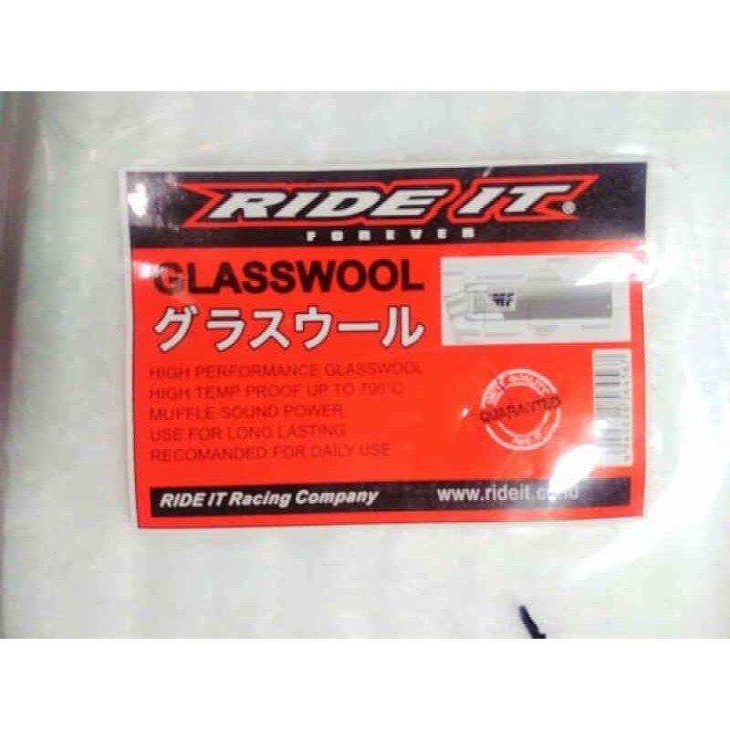 Glasswool Ride IT Racing Original Gasbul Gasswool Peredam Muffler Knalpot Putih