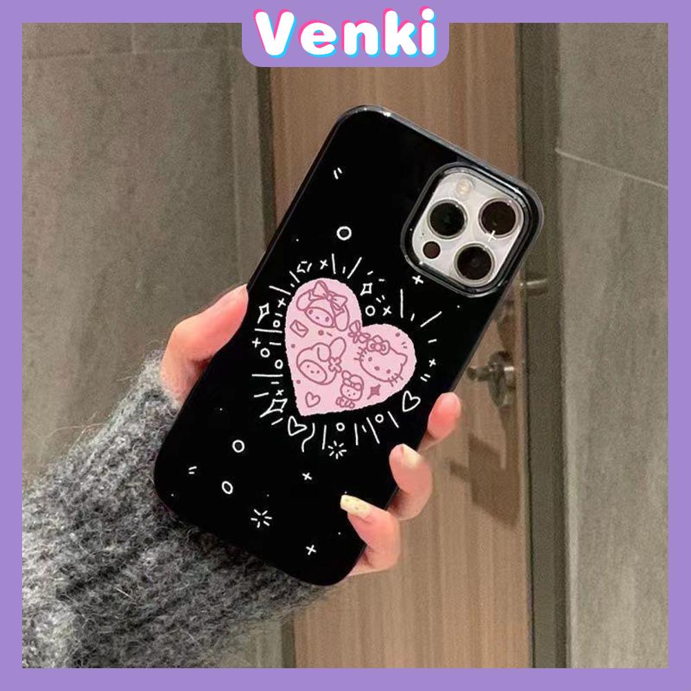 iPhone Case Silicone Soft Case Black Candy Case Big Hole Camera Protection Shockproof Pink Heart Cartoon Cute Style For iPhone 13 Pro Max iPhone 12 Pro Max iPhone 11 iPhone 7  Plus