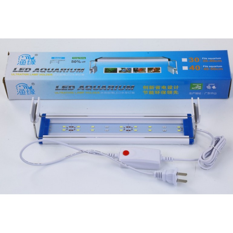 Lampu Aquarium HY-408 70-80cm Led Super Bright Ultrathin Light Lamp 12w