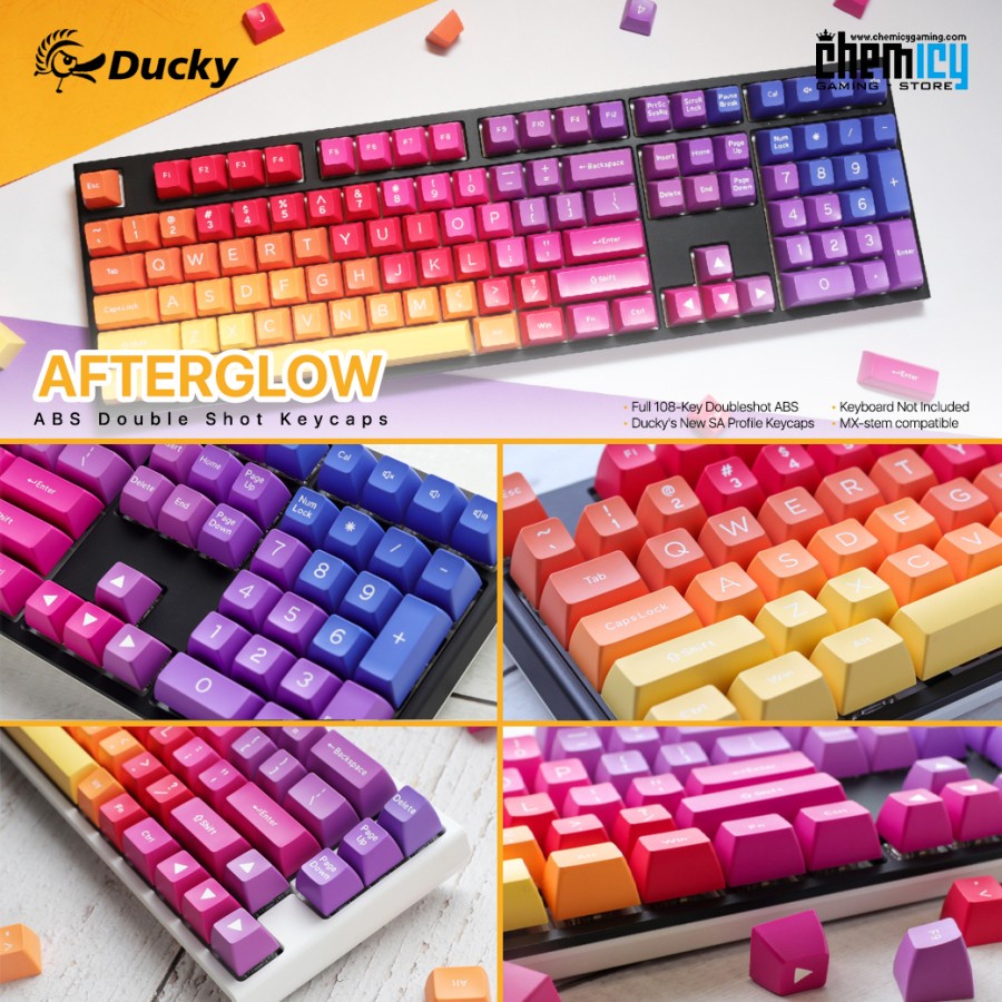 Ducky Afterglow SA Profile Double-shot Keycaps