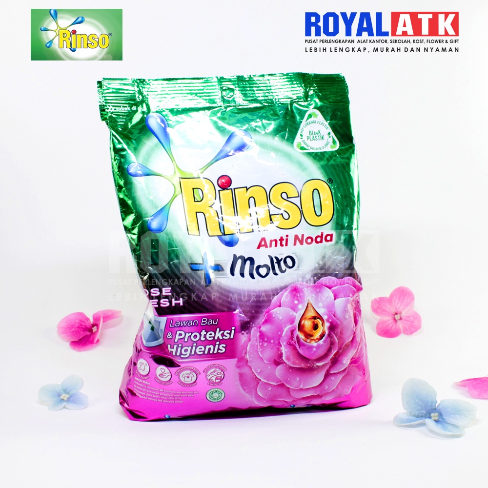 Deterjen Bubuk Rinso + Molto Rose Fresh 770g