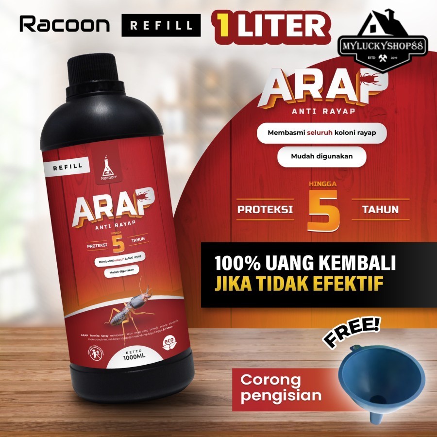 Racoon ARAP Termite Spray 1 Liter Obat Racun Anti Rayap Semprot Cair