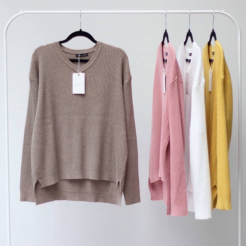 VIONA -  ATASAN RAJUT - VNECK BOXY RAJUT SWEATER