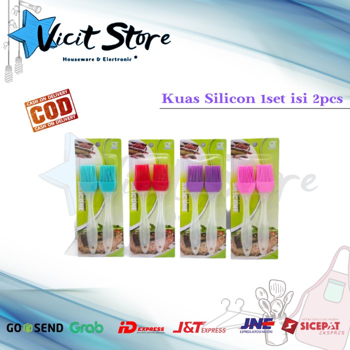 Kuas Silicon isi 2pcs / Kuas Oles Tahan Panas 1set 2pcs