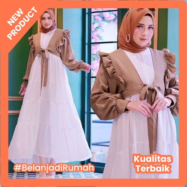 GAMIS MIRANTI ALARA KAIRA | DRESS SET STEFFA MOSCREPE PREMIUM | DRESS WANITA GAMIS REMPLE POLOS SET 