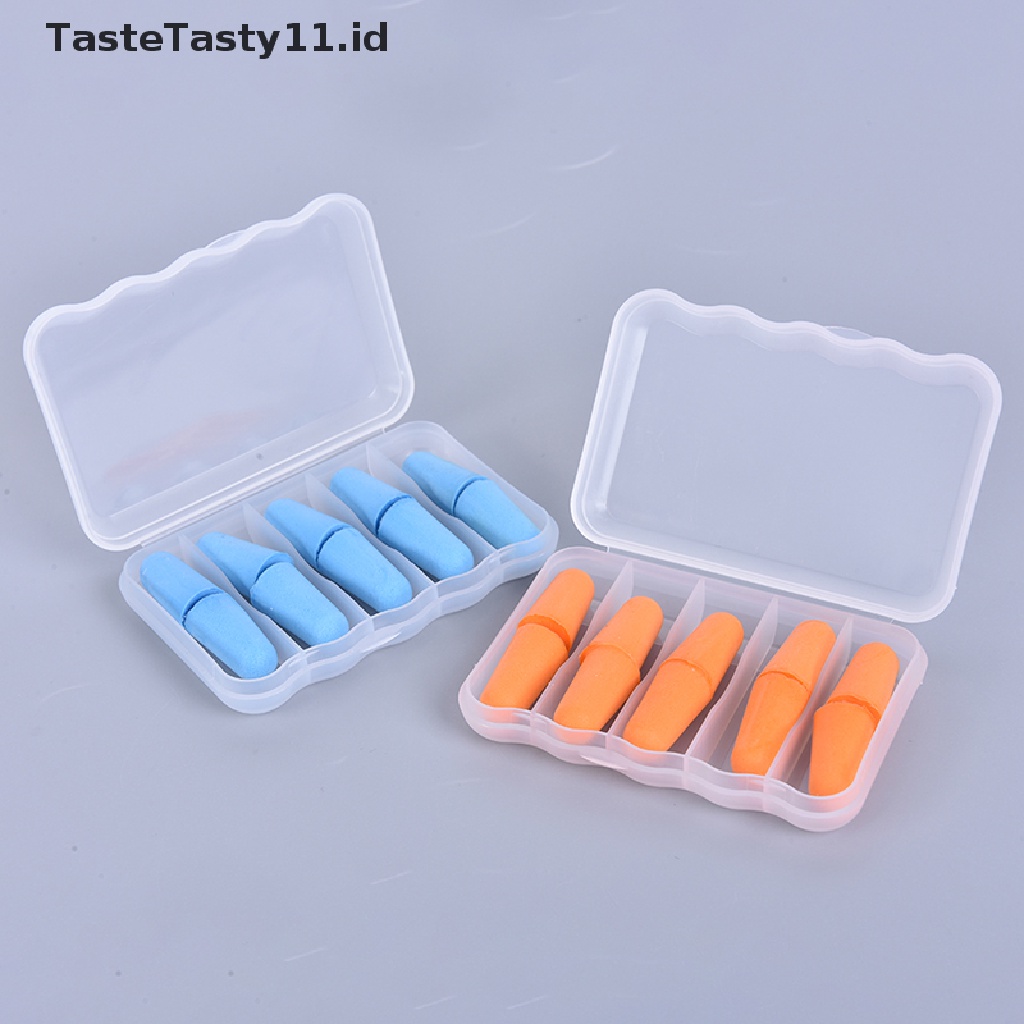 (TasteTasty) 5 Pasang Earplug Busa Peredam Suara Anti Bising Untuk Renang / Tidur