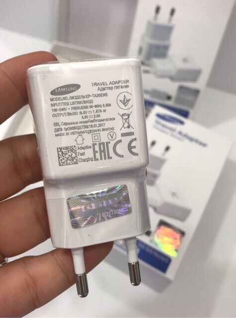 Charger Sam 9V 2.0 real Fast charging note5 / s6 / S7 packing kotak TP