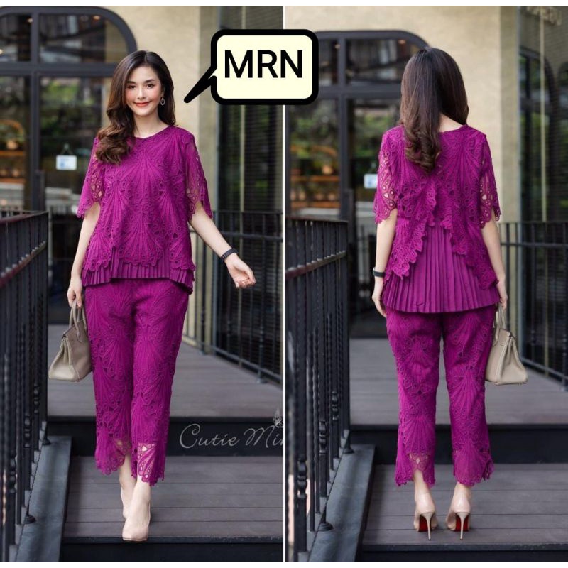 CUTIE MINUTE - SETELAN BROKAT WANITA ONE SET  PREMIUM BANGKOK