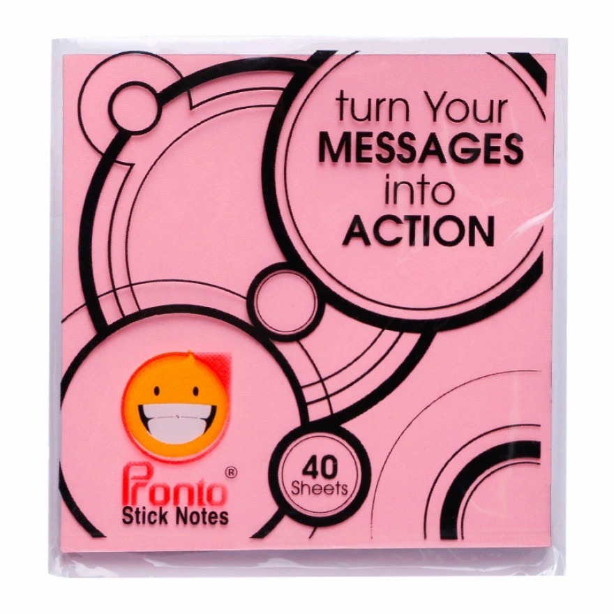 

Pronto Stick Note 75x75mm Pastel Pink isi 40 Sheets