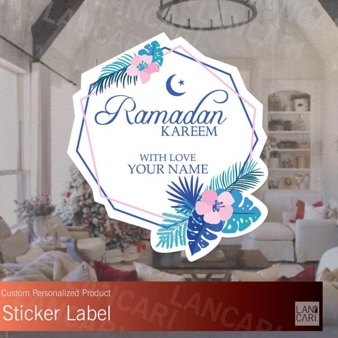 

Hari Ini Sticker Label Custom Idul Fitri Stiker Bunga Ucapan Ramadhan Packaging - Medium, Idul Fitri