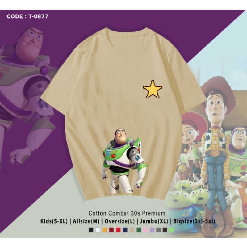 KAOS BUZZ TOYS STORY COTTON 30S PREMIUM