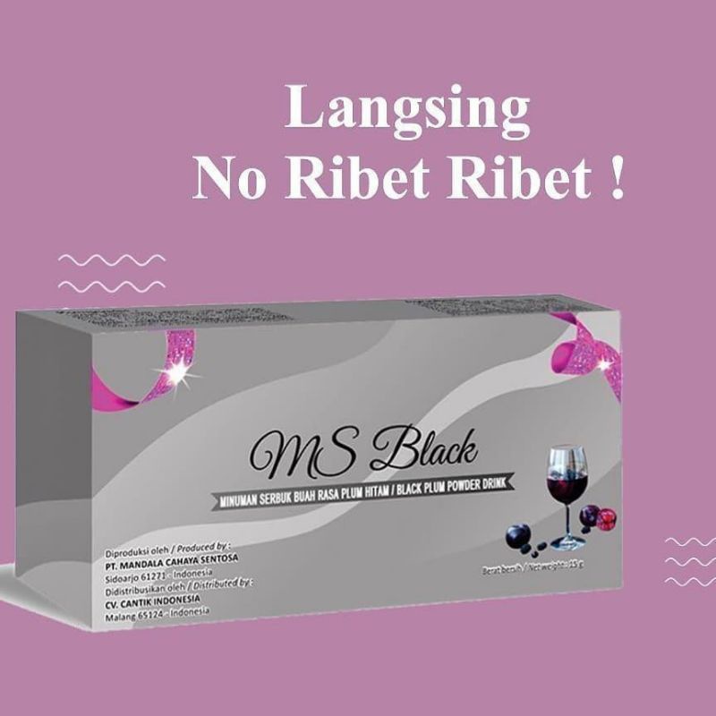 MS Black/ MS Slim 100% original/ MS Glow minuman pelangsing aman BPOM(Bisa Cod)