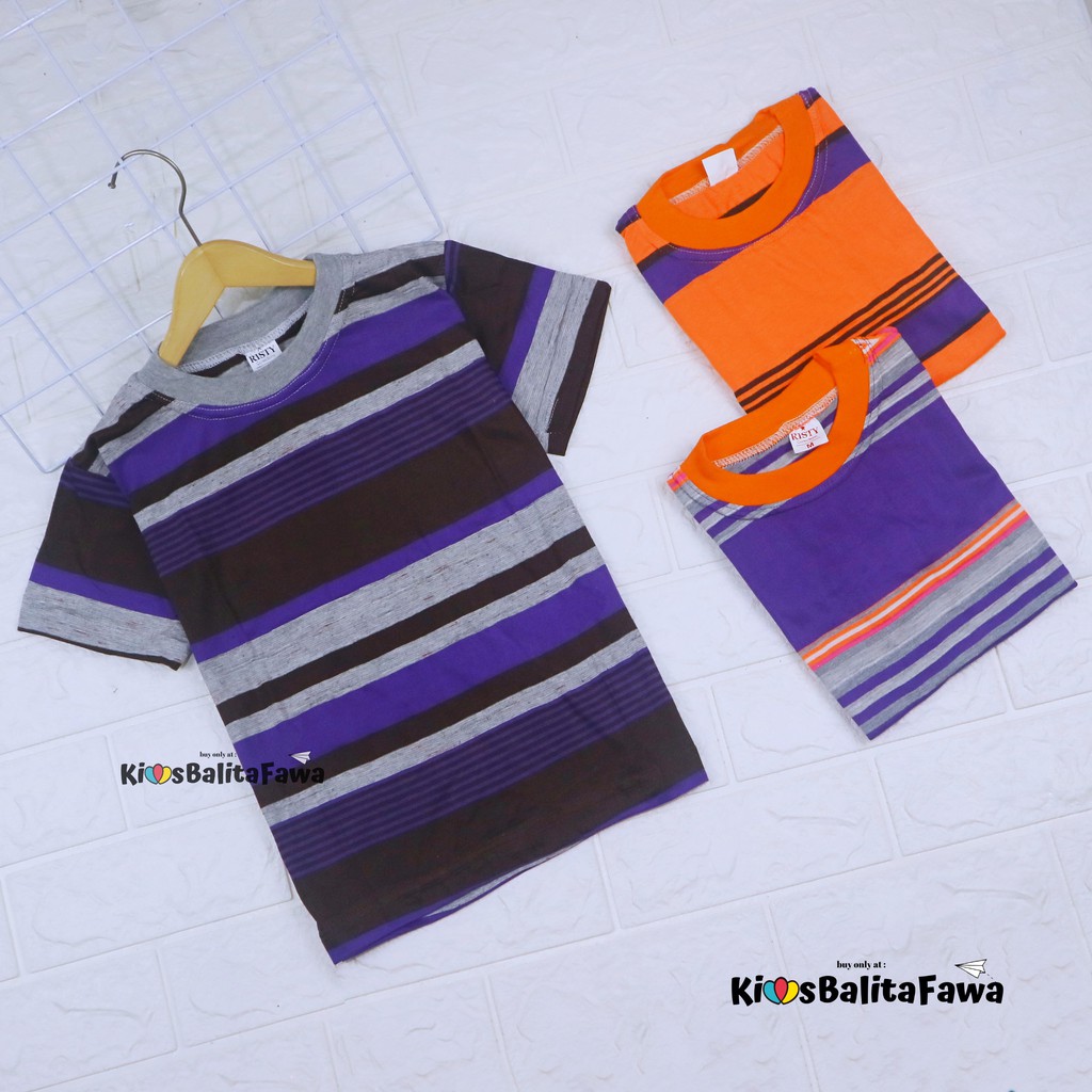 Kaos Geulis uk 5-6 th / Kaos Anak Cewek Baju Anak Kaos Salur Kaos Lengan Anak Kaos Murah