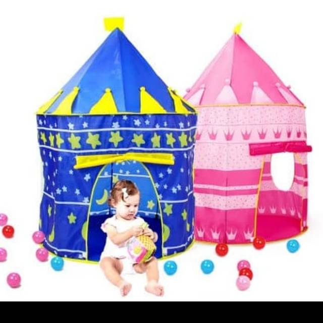 Tenda Castle Anak Jumbo warna Pink dan Biru