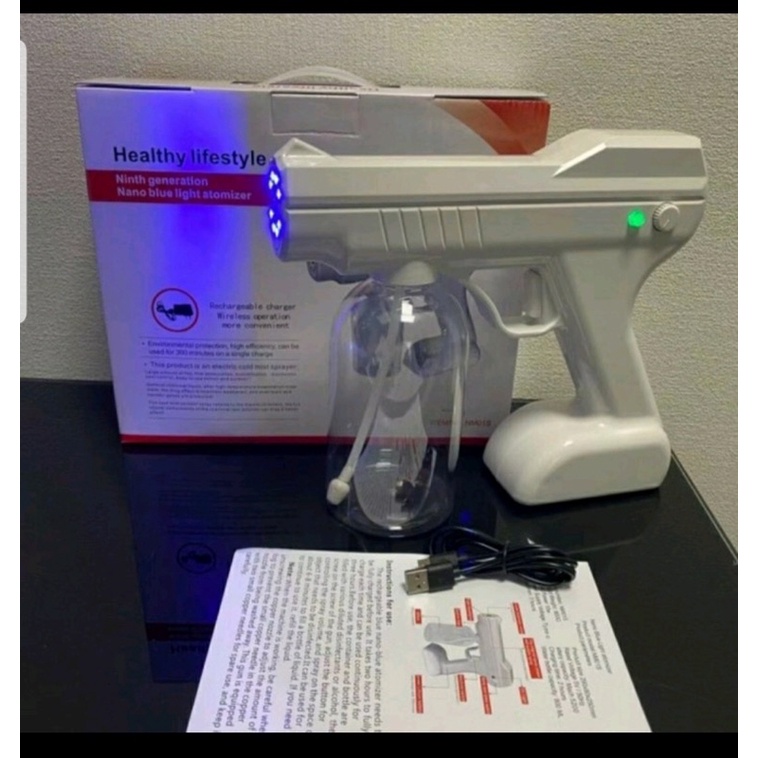 NANO SPRAY GUN DISINFEKTAN WIRELES PROTABLE 800ML UV-ALKOHOL SEMPROTAN