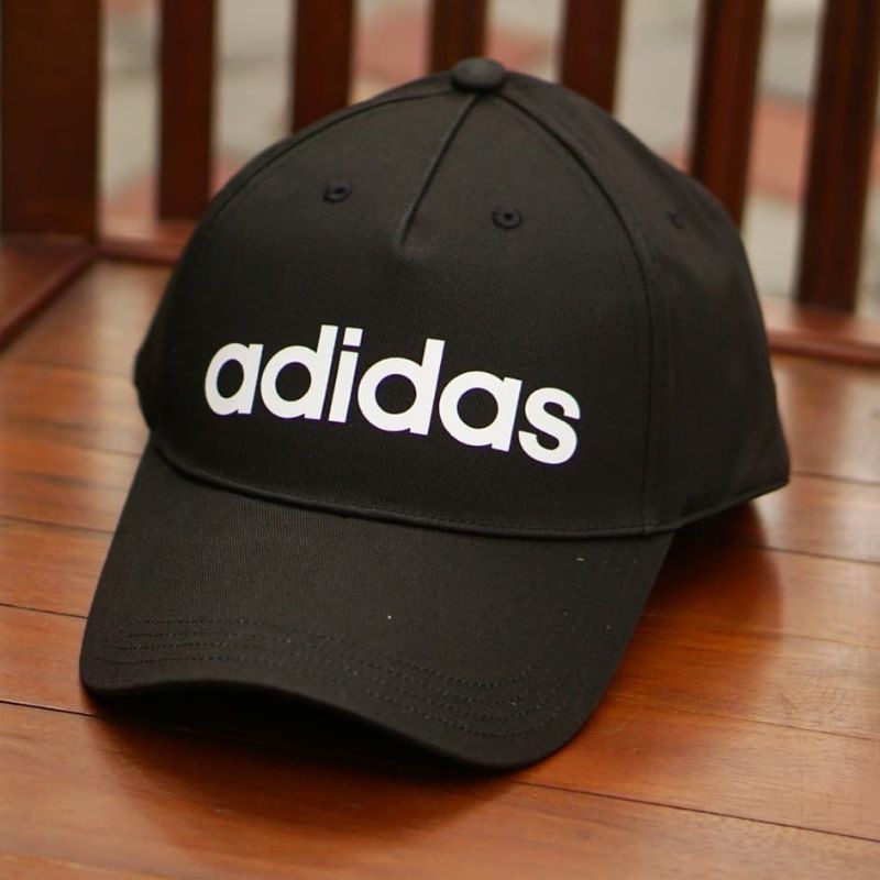 ORIGINAL Adidas Cap Topi Snapback White Black Putih Hitam Quick Dry
