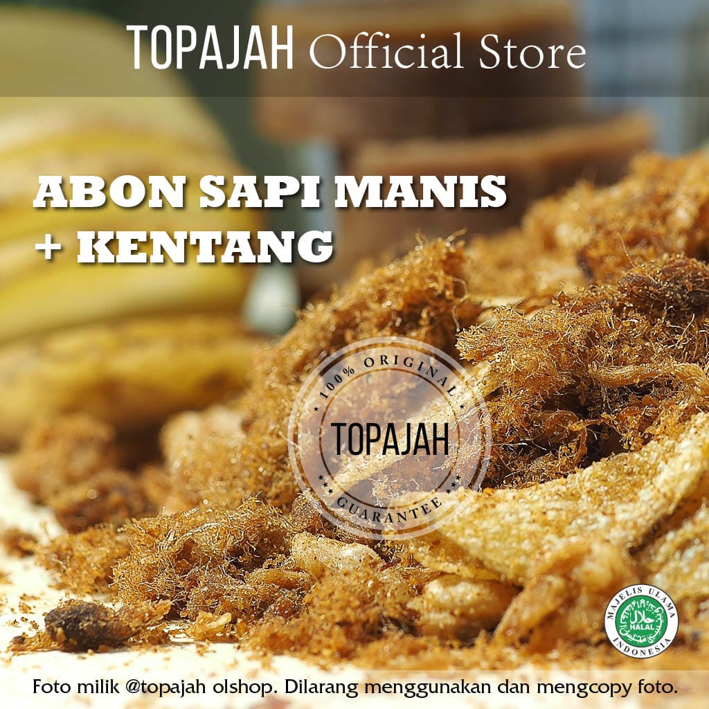 

Abon sapi spesial+kentang manis/pedas ”SIE SIN” 1kg KILOAN HALAL