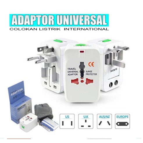 ADAPTOR COLOKAN LISTRIK UNIVERSAL INTERNATIONAL  / ADAPTOR UNIVERSAL