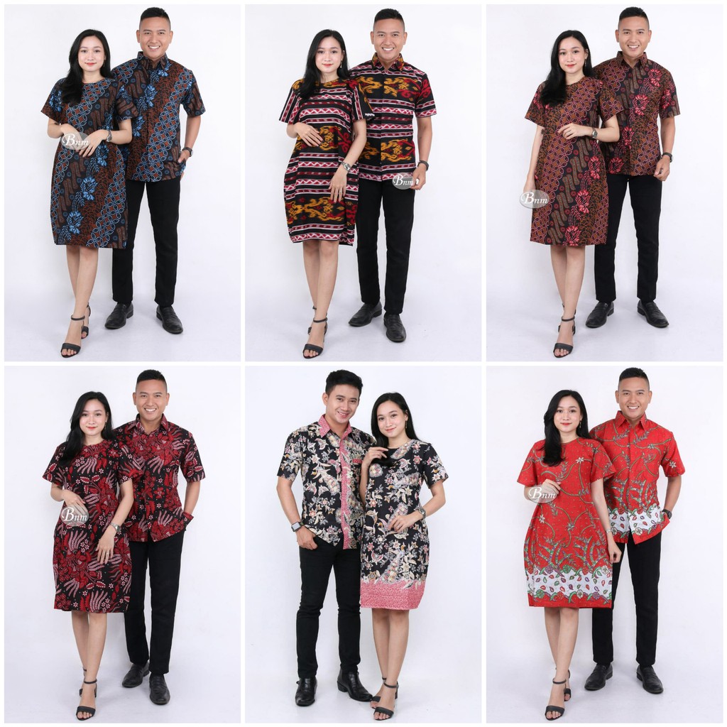Seragam Baju Batik Couple Keluarga Mama Papa Kondangan Nikahan Batik Pasangan Suami Istri Modern